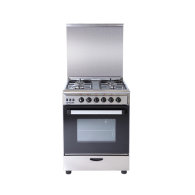 Nara Gas Cooker St.steel Glossy 60cm Full Saftey 4 Burners Enamel Pan Support