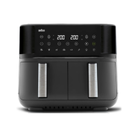 Braun Air Fryer 8 L 2850 W 8 Programs Dual Baskets Digital Touch Screen Black