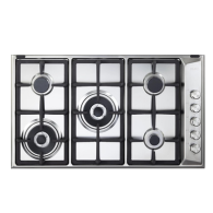 ELBA Gas Hob Built-  90 cm Stainless Steel Cast Iron Pan