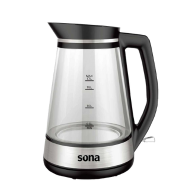 Sona Kettle 1.7 L 2200W Glass and Stainless steel Design