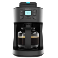Cecotec Coffee 66 Grind & Drop — Digital Drip Coffee Maker, Integrated Blade Grinder, 12-Cup Capacity, ExtremeAroma Technology, Stainless-Steel Finish, 24h Programmable