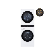 LG Single Unit Front Load 17KG, LG WashTower™ with Centre Control™, White Color