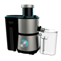 Cecotec Juice&Fresh 400 Titan Black — Centrifugal Juicer, 400 W Motor, Black Titanium Disc, 22,000 rpm, XL 55 mm Feeding Tube, 2 Speeds, 350 ml Jug, 1 L Pulp Container, Easy-Clean BPA-Free Design