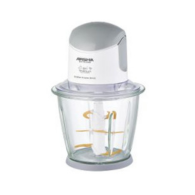 Arshia Electric Chopper & Cutter – Titanium-Coated Dual Blades – 3L Glass Bowl – 700W Power – Elegant White Design – Model 3336