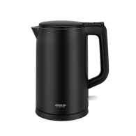 Arshia Electric Kettle – 1.7L Capacity – 2200W Power – Elegant Black Stainless Steel Design – 360° Rotational Base – Auto Shut-Off for Safety – Model 3586