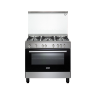 Elba Gas Cooker 90 cm Stainless Steel Cast iron pan supports 5 gas burners Full Safety