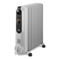 Delonghi Oil Radiator Heater 2500W 12 Fins with 3 Heat Settings