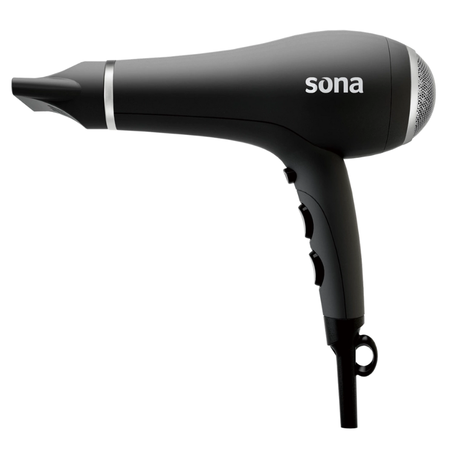 Sona Hair Dryer 2500W with 2 Speeds 3 Heat Settings and Ionic Technology