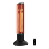 Cecotec ReadyWarm 1000 Power Tower Outdoor Heater, 1000 W, Halogen Heating Tech, 2 Power Levels, 90° Oscillation, IP55 Water-Resistant, Remote Control & 4 h Timer